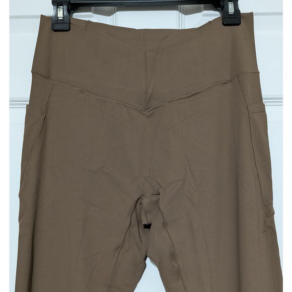 Halara Leggings Womens XL Brown Softlyzero Crossover Full Length Yoga Pockets - Picture 4 of 12